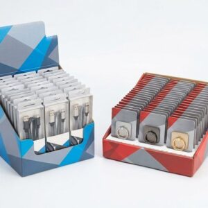 100W 3-in-1 Braided Fast-Charge Multi-Cable w/ LED Night Light (40 Pack / Counter Box)